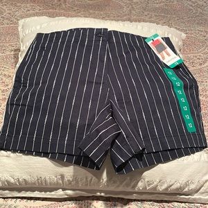 NWT Nautica Women Navy Mid Rise Twill Shorts Size 12